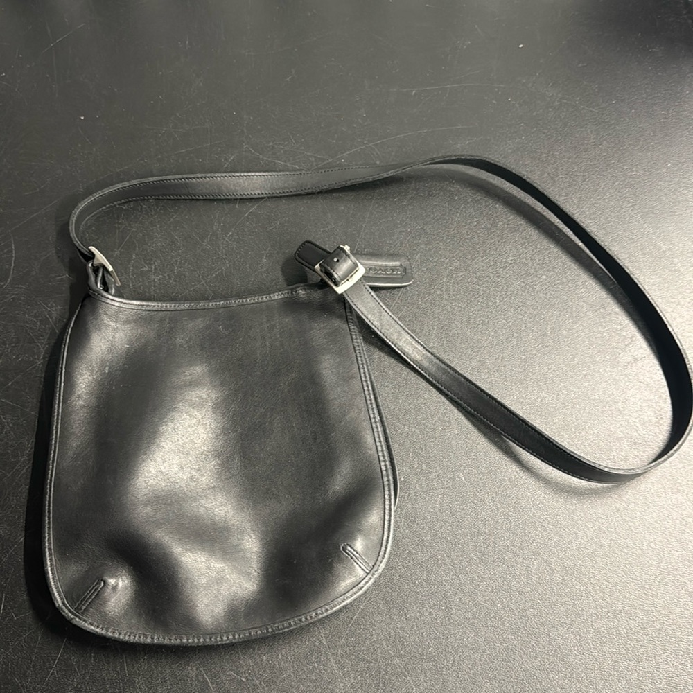 Coach Black Leather Crossbody Bag